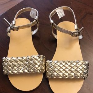 Gold braid strap Janie and jack girls sandal